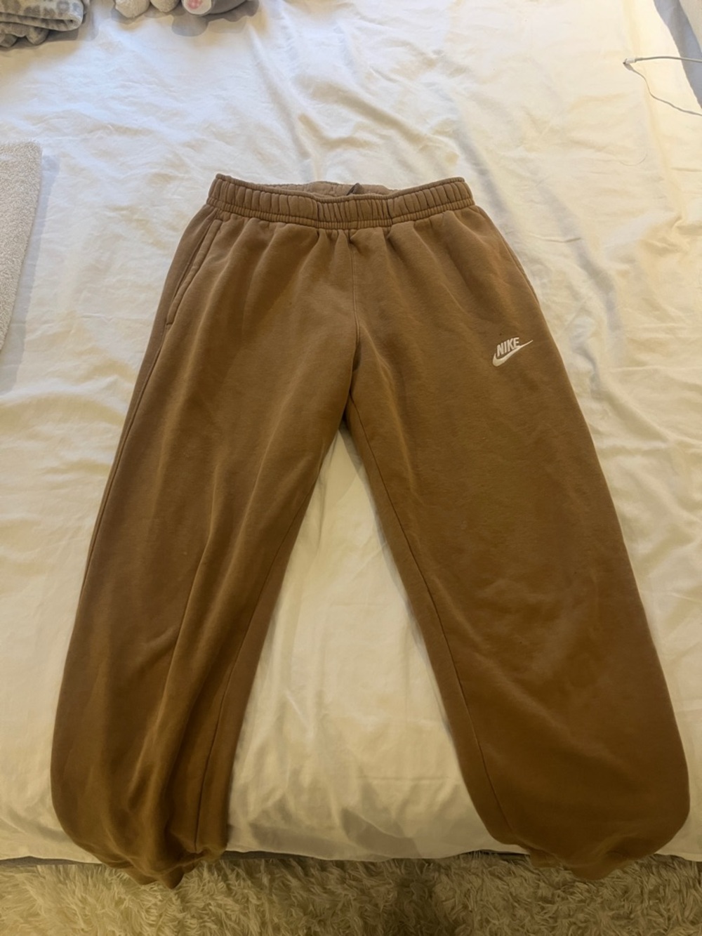 Nike Kids Tan Brown Fleece Joggers